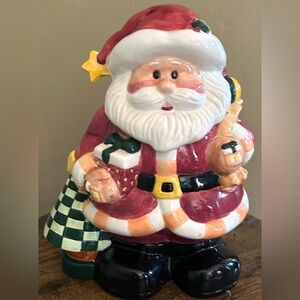 Ceramic Christmas Santa Cookie Jar